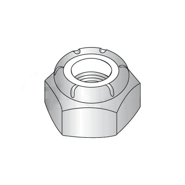 Newport Fasteners Nylon Insert Lock Nut, 1/4"-20, Steel, Grade A, Zinc Plated, 3000 PK 172364-BR-3000 - main